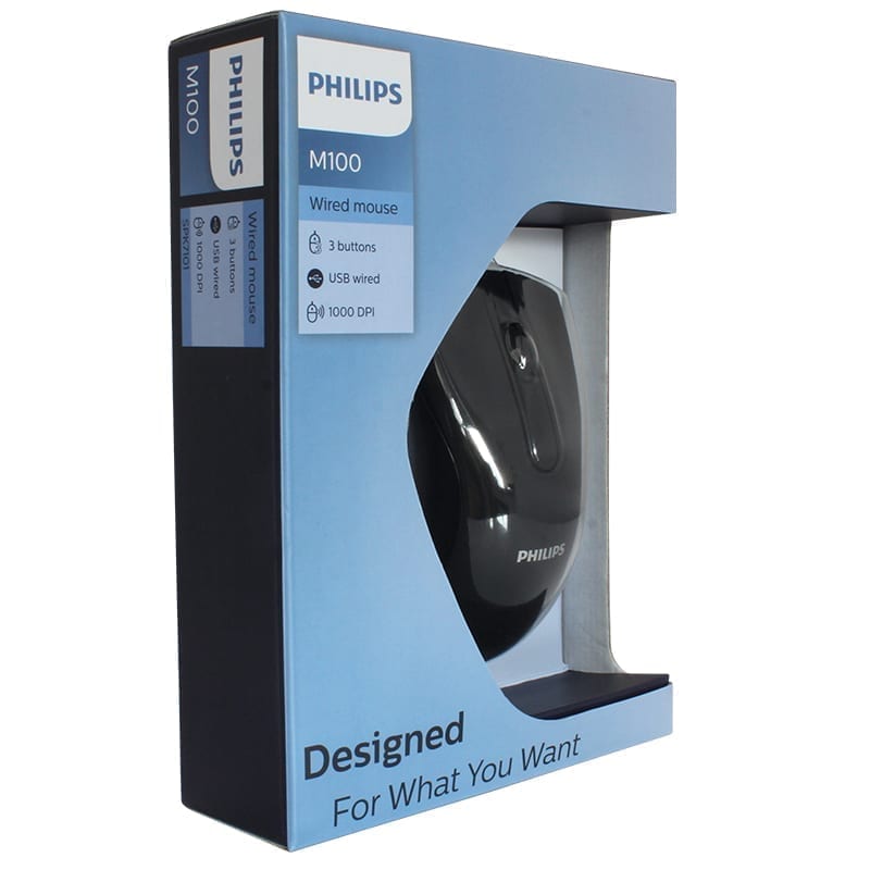 Philips USB Wired Mouse 1000 DPI SPK7101 7