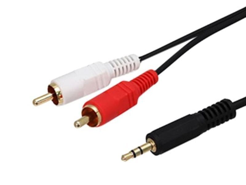 HP AUX 3.5mm To 2RCA Cable Black 1.5 meter 1