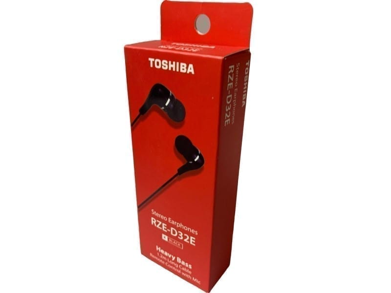 Toshiba Wired Earphone With Mic - RZE-D32E (K) BLACK 1