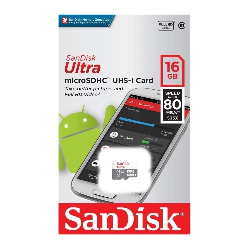 SanDisk Ultra microSDHC/microSDXC Class 10 Memory Card 2