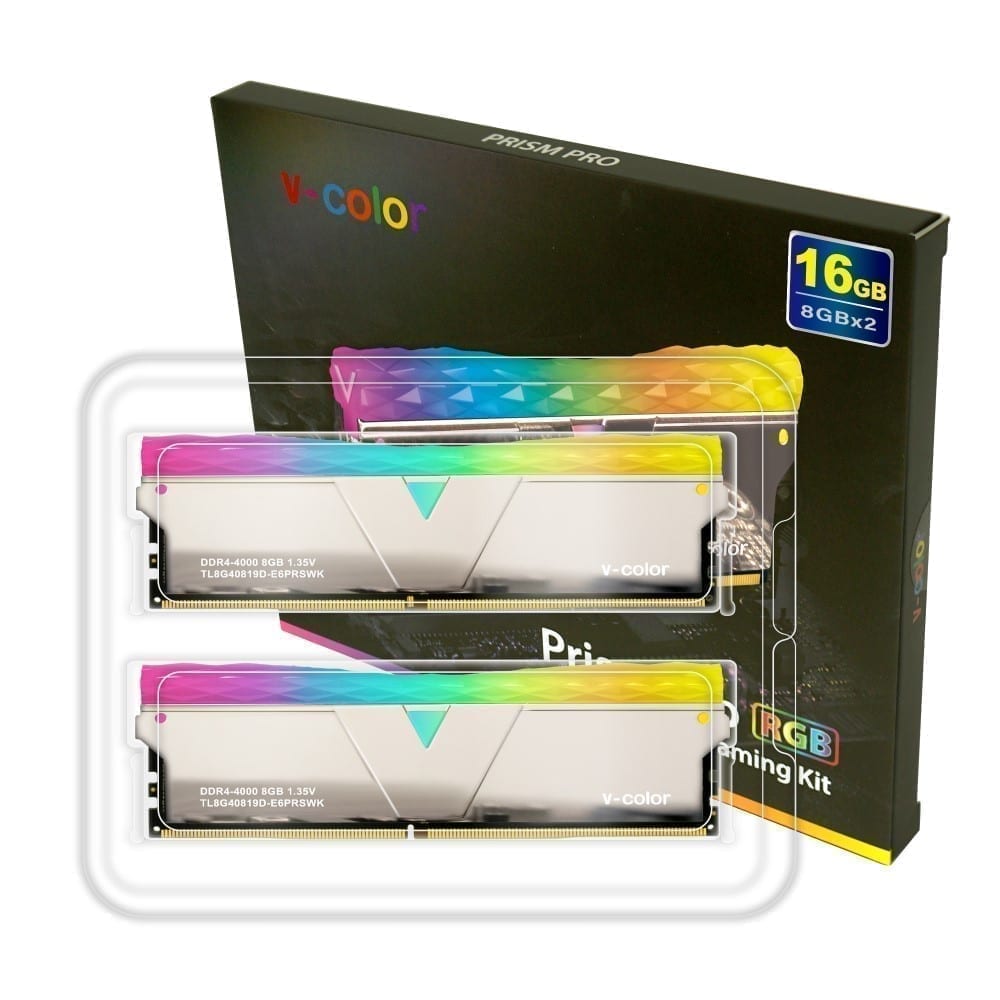 V-Color Prism Pro RGB 16GB(2x8GB) 4133MHz DDR4 RAM -Mirror Finish- (TL8G41819D-E6PRSWK) 4