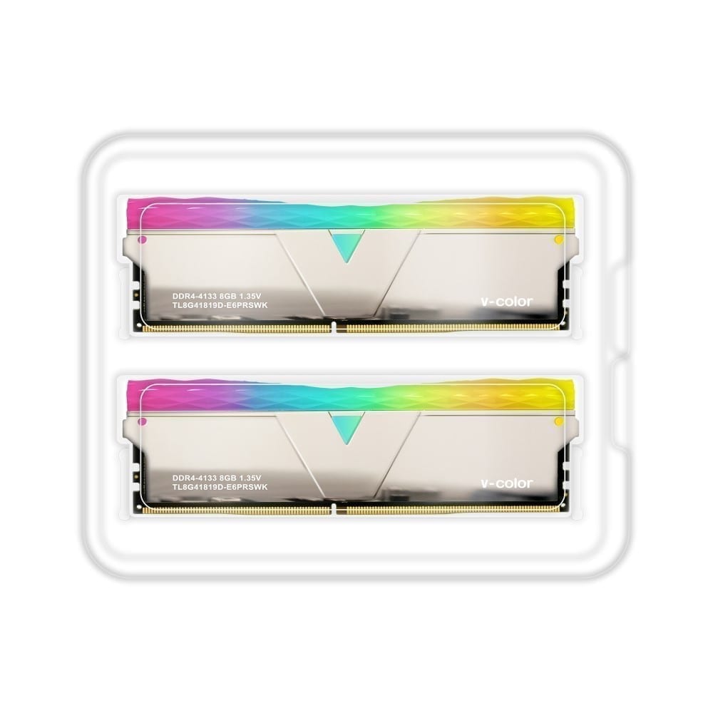 V-Color Prism Pro RGB 16GB(2x8GB) 4133MHz DDR4 RAM -Mirror Finish- (TL8G41819D-E6PRSWK) 2