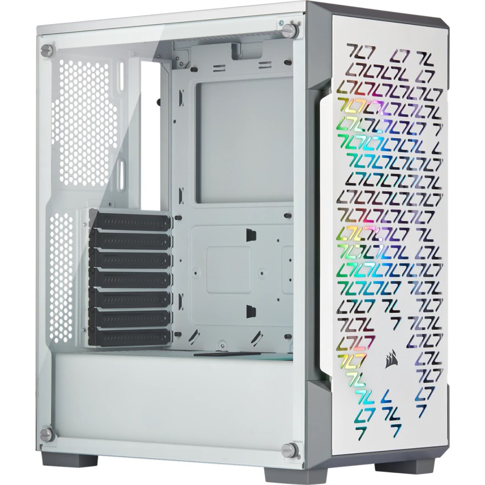 Corsair iCUE 220T RGB Airflow Tempered Glass Mid-Tower Smart Case — White 1