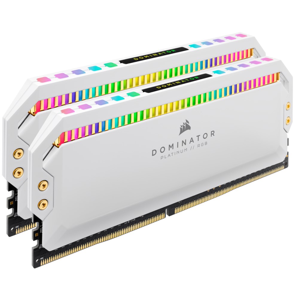 Corsair DOMINATOR PLATINUM RGB 32GB (2 x 16GB) DDR4 DRAM 3200MHz C16 Memory Kit — White 3