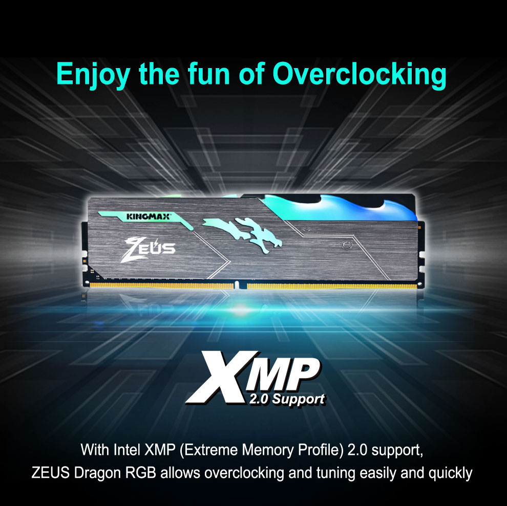 Kingmax Zeus Dragon DDR4 RGB Gaming RAM 32GB 3200Mhz Single 7