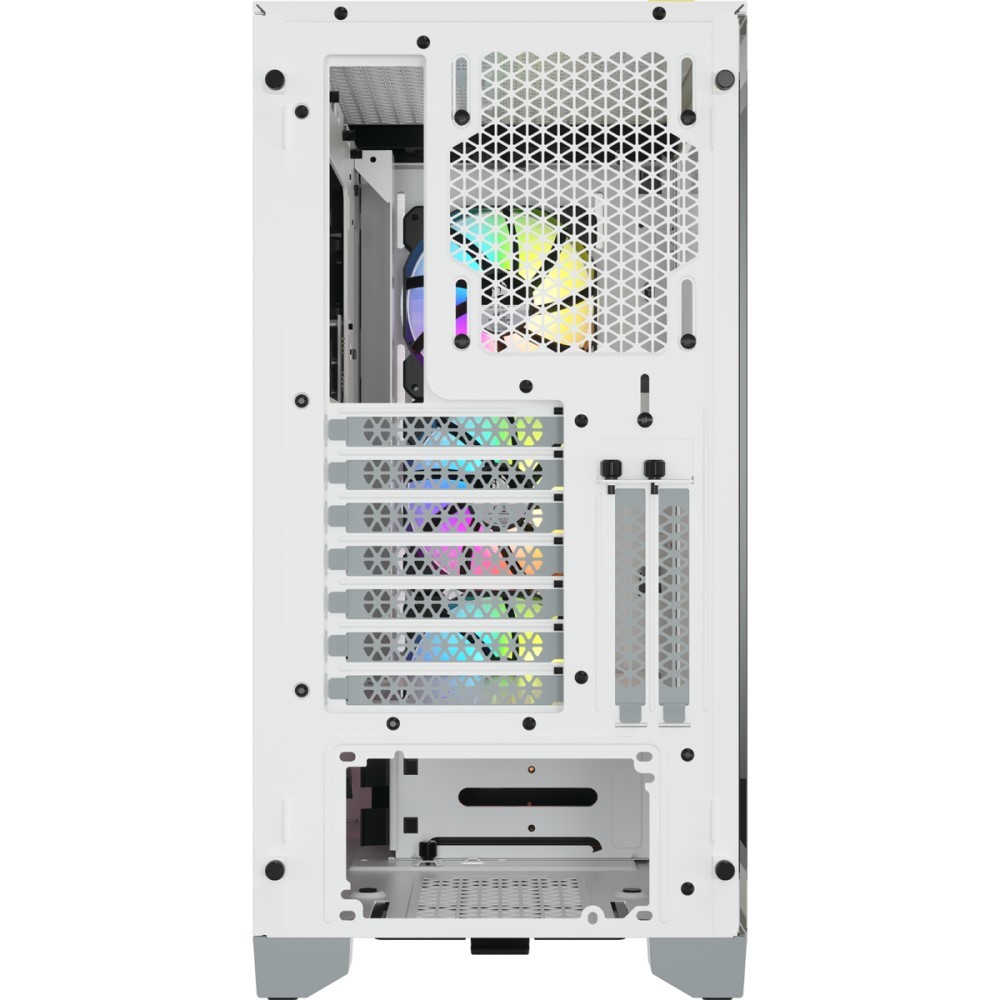 Corsair iCUE 4000X RGB Tempered Glass Mid-Tower ATX Case — White 4
