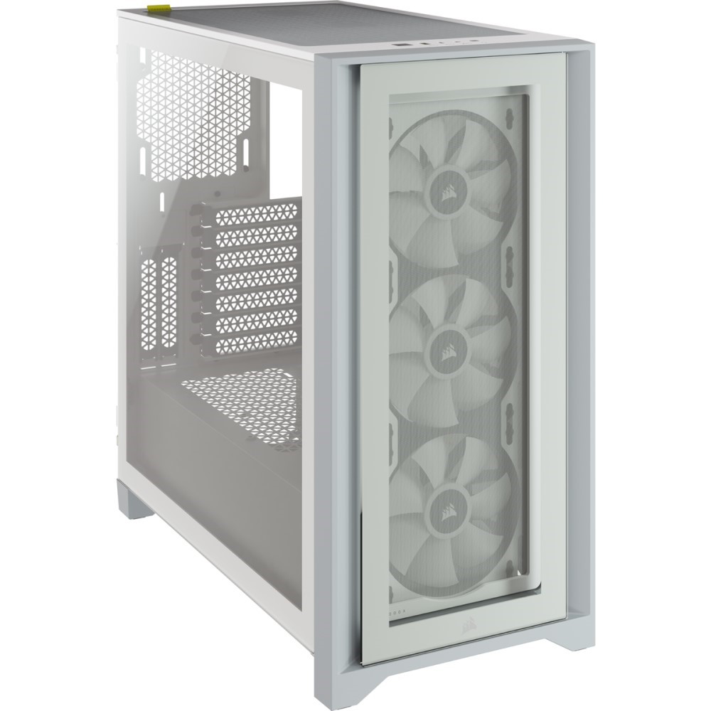Corsair iCUE 4000X RGB Tempered Glass Mid-Tower ATX Case — White 6