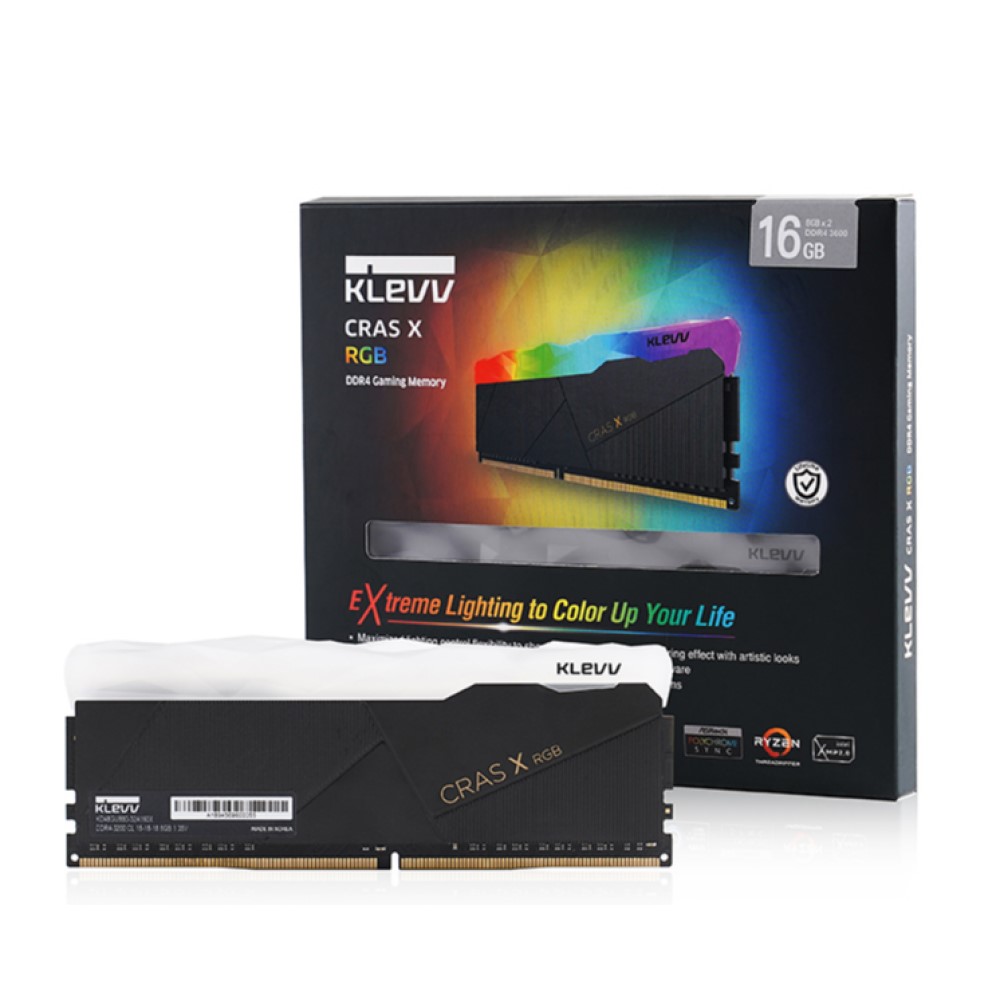Klevv CRAS X RGB 32GB (2x16GB) DDR4 Gaming RAM 3600MHz 8