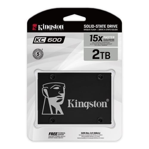 Kingston KC600 SATA 2.5" Hardware-based self-encrypting with 3D TLC NAND SSD 5