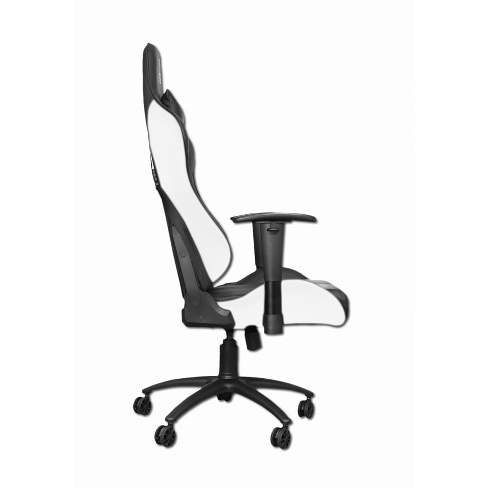 Xigmatek Hairpin White Gaming Chair (Black & White, 2D Armrests, Butterfly Mechanism, Class 4 Gas Lift, Headrest & Lumbar Pillow) EN46713 - Image 2
