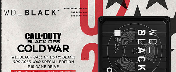 Western Digital WD_BLACK™ Call of Duty®: Black Ops Cold War Special Edition P50 Game Drive NVMe™ SSD WDBATL0020BBK-WESN 5