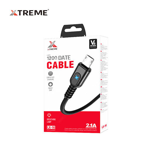 Xtreme LX16 1.2M 2A Micro Cable Black 1