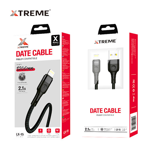 Xtreme LX15 1.2M 2A Lighting Cable Black 1