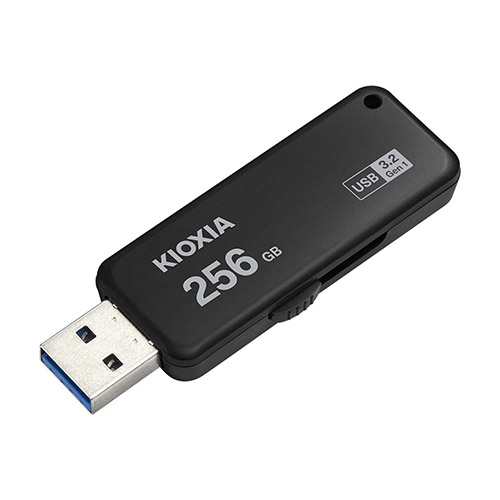 Kioxia U365 TransMemory 256GB USB3.2 Gen 1 R150 Flash Drive Portable Data Disk USB Stick Black LU365K256GG4 4