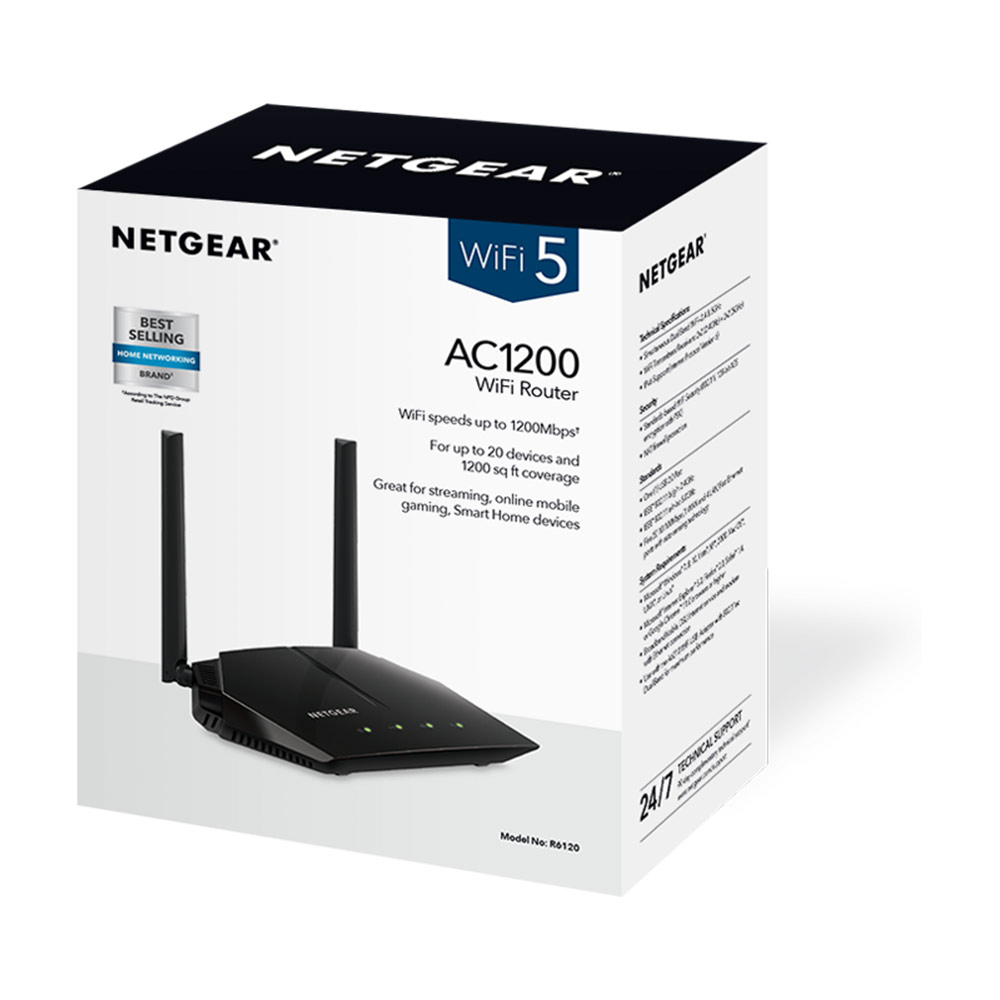 Netgear AC1200 WiFi Router (R6120) 5