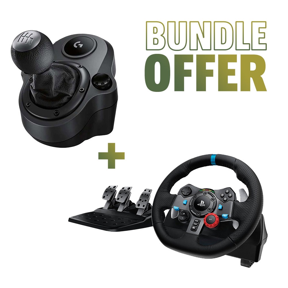 Logitech G29 Driving Force Race Wheel PS4 + Logi G Driving Force Shifter  Bundle (Non-Retail Packaging) 