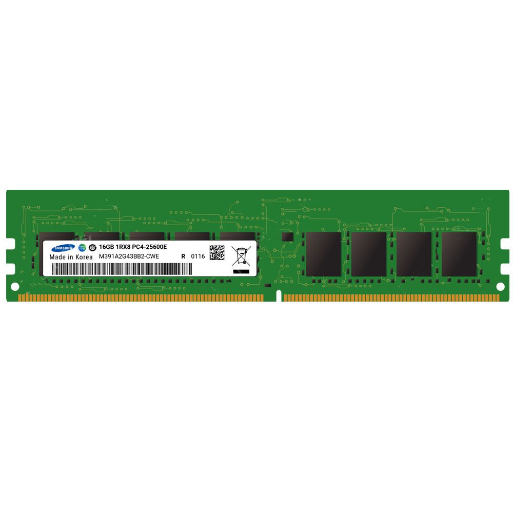 Samsung 1x 16GB DDR4-3200 ECC UDIMM PC4-25600E Single Rank x8 Module 1