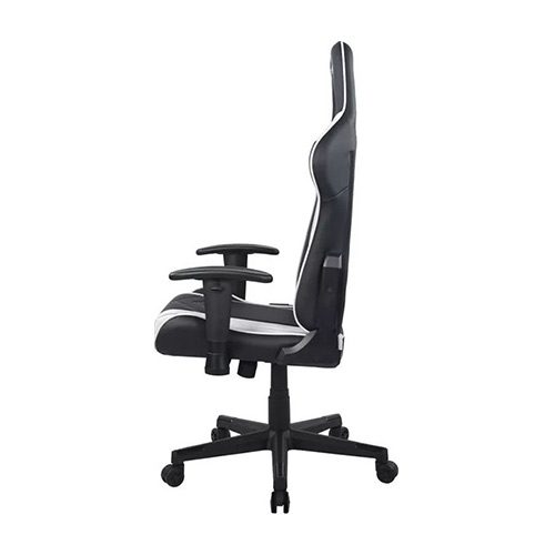 DXRacer Prince Series P132 Gaming Chair, 1D Armrests with Soft Surface, Black and White 3