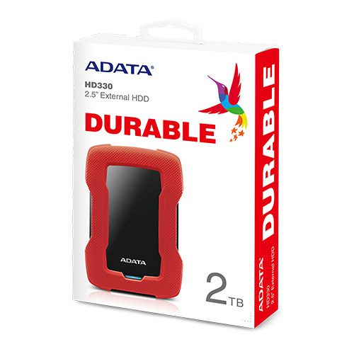 Adata HD330 External Hard Drive Red 2TB 2