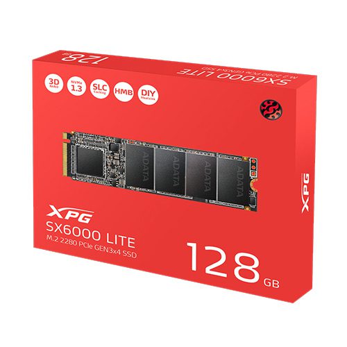 Adata XPG SX6000 Lite PCIe Gen3x4 M.2 2280 Solid State Drive 128GB 3