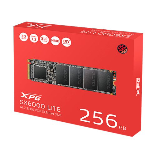 Adata XPG SX6000 Lite PCIe Gen3x4 M.2 2280 Solid State Drive 256GB 3