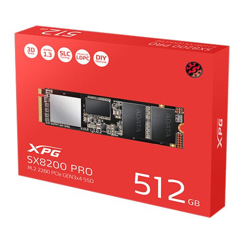 Adata XPG SX8100 PCIe Gen3x4 M.2 2280 Solid State Drive 512GB 3