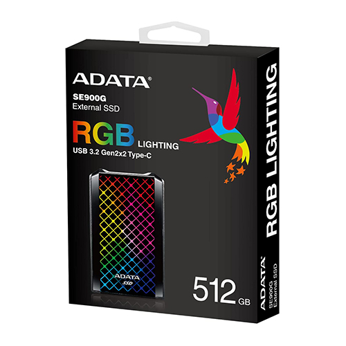 ADATA RGB SE900 512GB USB3.2 Gen2x2 Type-C External SSD 3