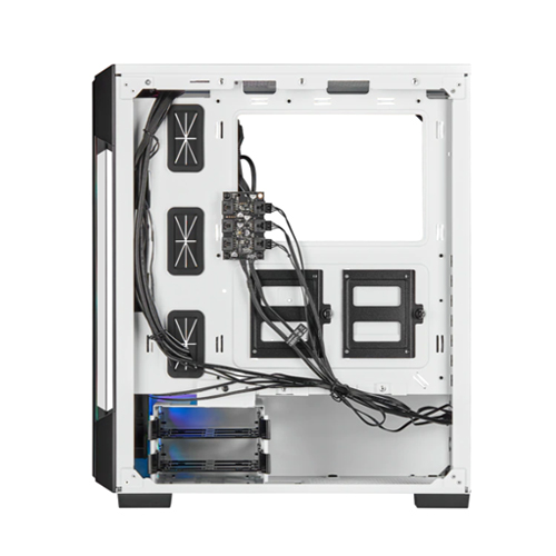 Corsair iCUE 220T RGB Tempered Glass Mid-Tower Smart Case — White 6