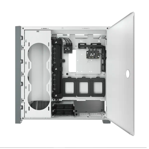 Corsair iCUE 5000X RGB Tempered Glass Mid-Tower ATX PC Smart Case — White 7