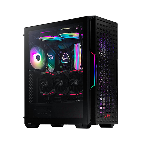 XPG STARKER AIR Mid-Tower ATX PC Case with Front Mesh Panel and ARGB Light Effect Black (STARKERAIR-BKCWW) 7