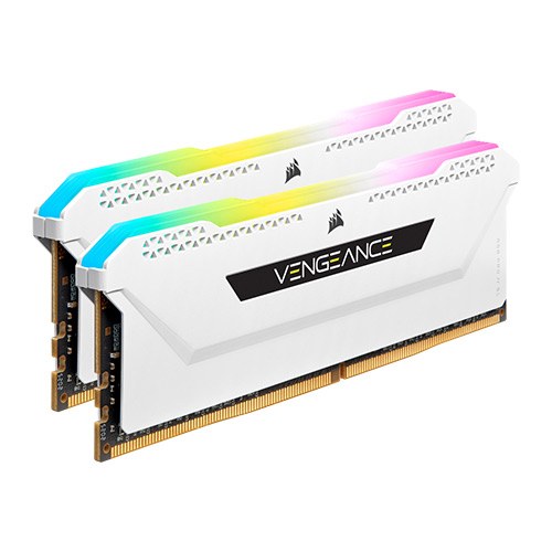 Corsair VENGEANCE RGB PRO SL 16GB (2x8GB) DDR4 DRAM 3200MHz C16 Memory Kit – White 1