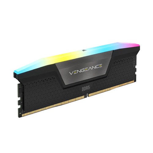 Corsair VENGEANCE® RGB 32GB (2x16GB) DDR5 DRAM 5200MHz C40 Memory Kit — Black 1