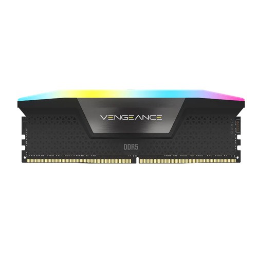 Corsair VENGEANCE® RGB 32GB (2x16GB) DDR5 DRAM 5200MHz C40 Memory Kit — Black 3