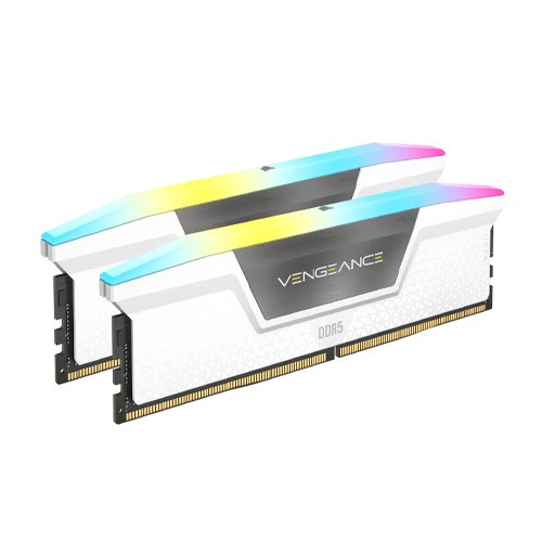 Corsair VENGEANCE® RGB 32GB (2x16GB) DDR5 DRAM 5200MHz C40 Memory Kit — White 2