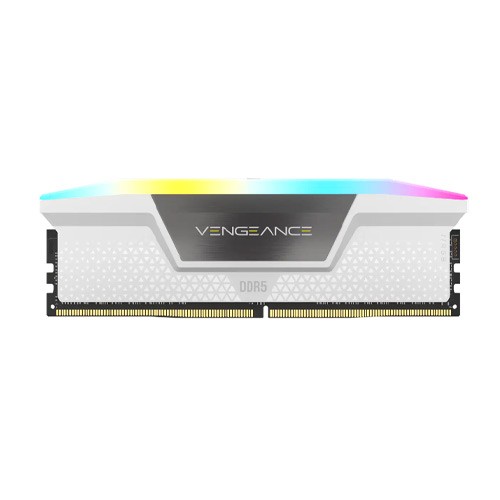 Corsair VENGEANCE® RGB 32GB (2x16GB) DDR5 DRAM 5200MHz C40 Memory Kit — White 3