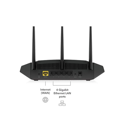 Netgear 4-Stream Wi-Fi 6 Router (RAX10), AX1800 Wireless Speed (Up to 1.8 Gbps), 1,500 sq. ft. Coverage, Black (RAX10-100EUS) 3
