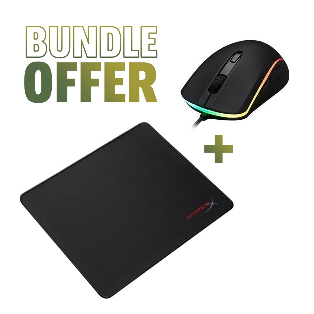 HyperX Bundle Offer: Fury S FPS Gaming Mouse Pad + Pulsefire Surge RGB Gaming Mouse – HX-MC002B 1