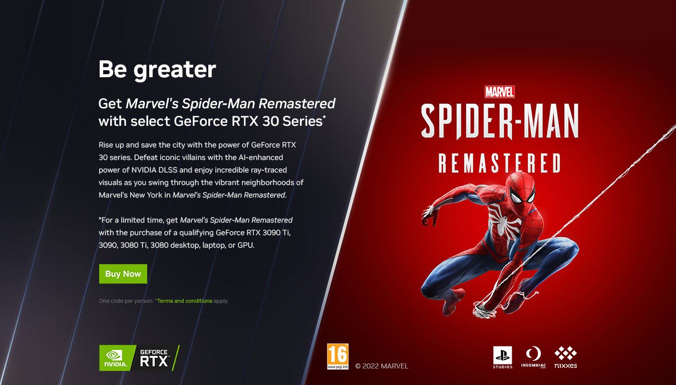 getspider_001 GEFORCE RTX BUNDLE - SPIDER MAN REMASTERED 1