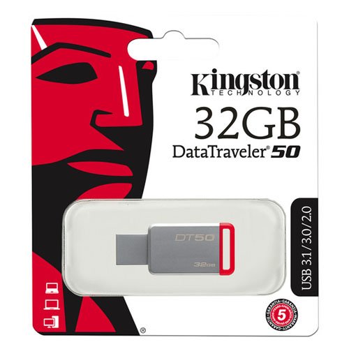 Kingston 32GB Datatraveler DT50 USB 3.0 Flash Drive (Red) 4