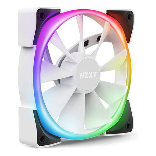 NZXT AER RGB 2-120mm – LED RGB PWM Single Fan – White – e-Retail.com