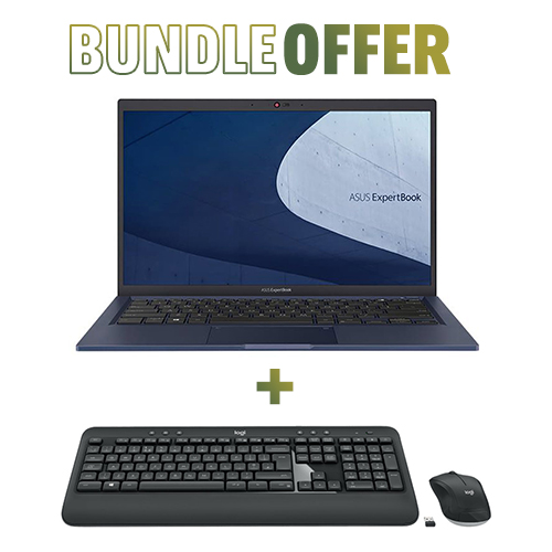 Bundle Offer: Asus ExpertBook P2 Intel Core i7-10510U 16GB DDR4 512GB SSD 14.0-inch FHD Intel UHD Graphics DOS + Logitech MK540 Advanced – 920-008693 Keyboard and Mouse 1