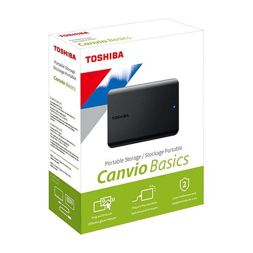 Toshiba Canvio Basics 2TB Portable External Hard Drive USB 3.2 Gen1, Black 5