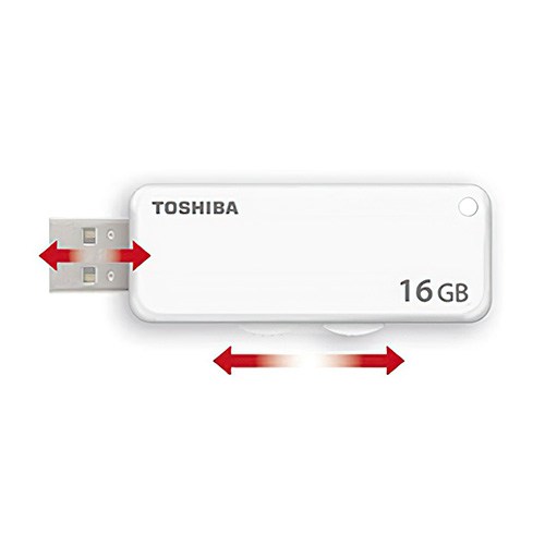 Toshiba Trans Memory U203 Flash Drive, USB 2.0, 16GB, White, THN-U203W0160E4 2
