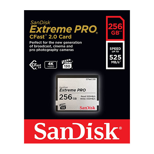 SanDisk 256GB Extreme PRO CFast 2.0 Memory Card - SDCFSP-256G-G46D 2