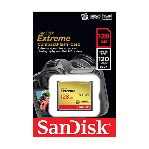 SanDisk Extreme CF 120MB/s, 85MB/s write, UDMA7, 128GB 2