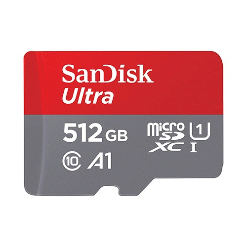 SanDisk 512GB Ultra microSDXC UHS-I Memory Card - 150MB/s, C10, U1, Full HD, A1, Micro SD Card 1