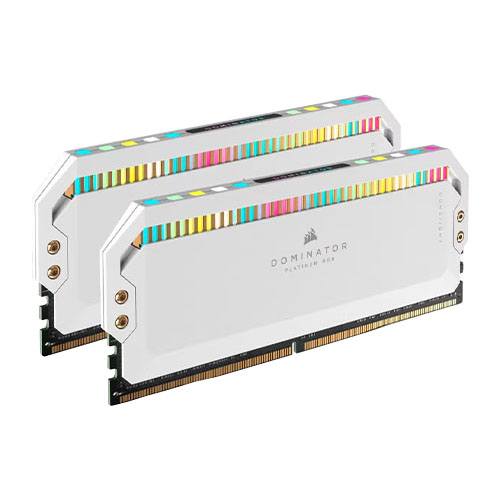 Corsair DOMINATOR® PLATINUM RGB 32GB (2x16GB) DDR5 DRAM 5200MHz C40 Memory Kit — White 1