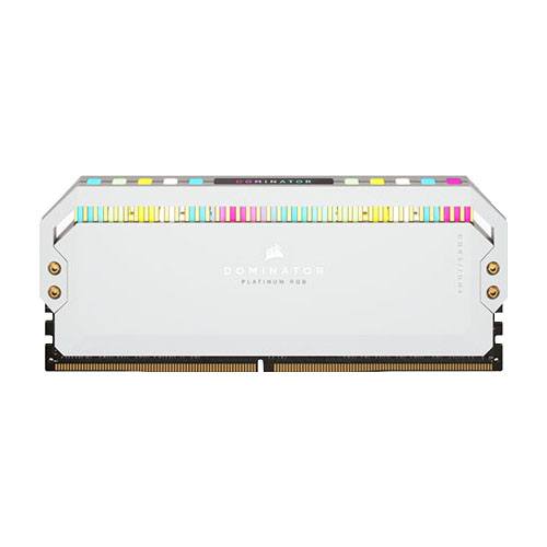 Corsair DOMINATOR® PLATINUM RGB 32GB (2x16GB) DDR5 DRAM 5200MHz C40 Memory Kit — White 3