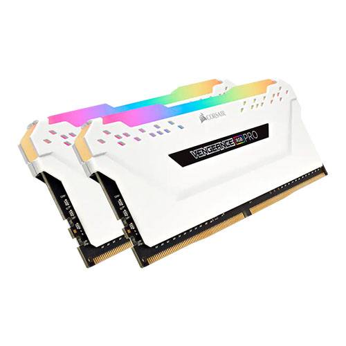 Corsair VENGEANCE® RGB PRO 16GB (2 x 8GB) DDR4 DRAM 3600MHz C18 Memory Kit — White 3