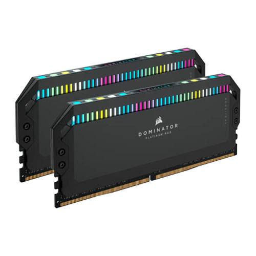 Corsair DOMINATOR® PLATINUM RGB 32GB (2x16GB) DDR5 DRAM 5200MHz C40 Memory Kit — Black 1